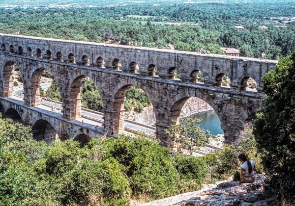  We found some nice places in France as well.  Some of our favorites were Pont du Gard and Les Baux (bauxite is named after this town).  We went into Switzerland…